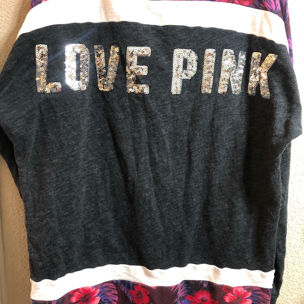 VS Pink varsity crew bling pullover